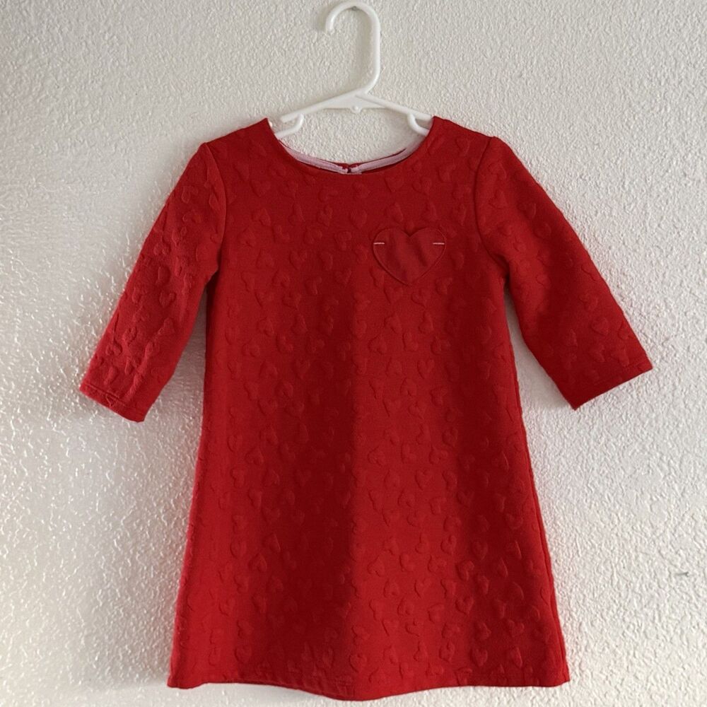 Cat & Jack Size 4T Hearts Red Dress